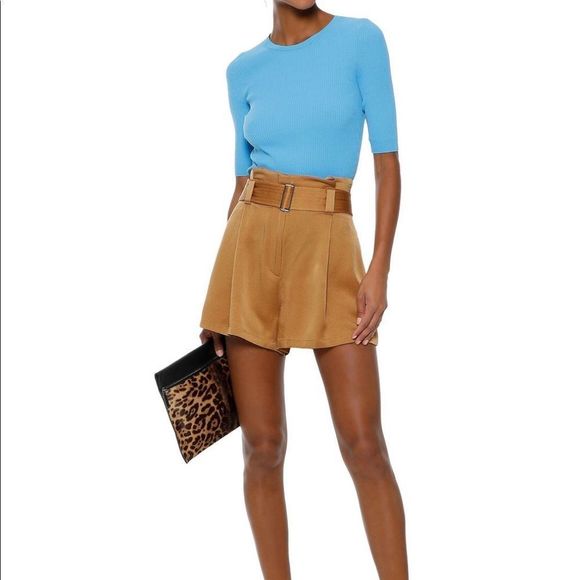 A.L.C. Pants - A.L.C. Deliah belted satin shorts size 12